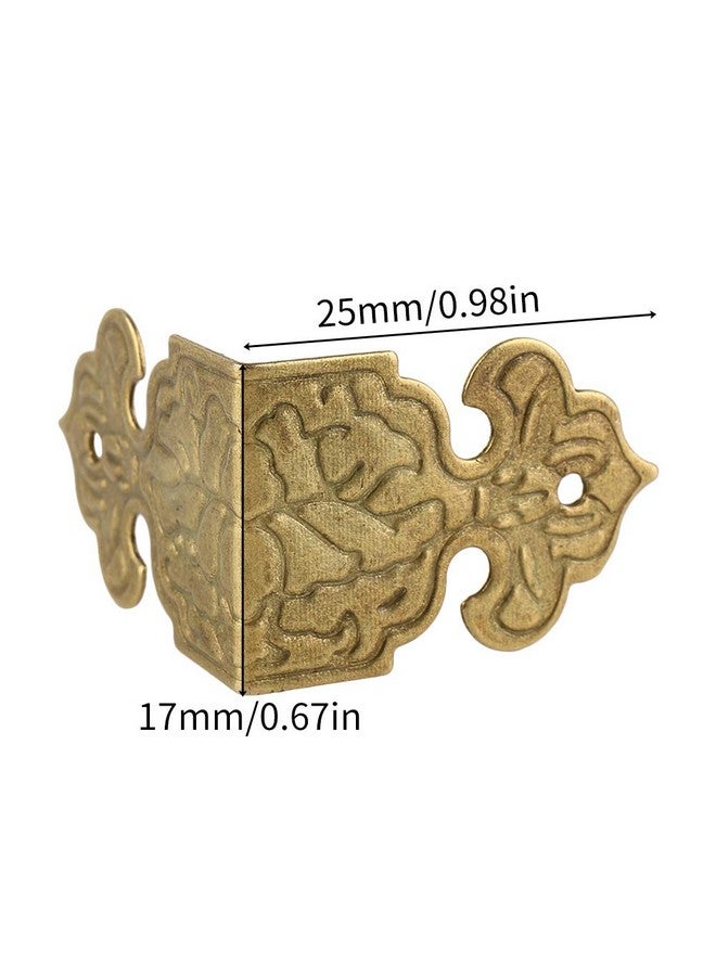 GTHER GTHER 12PCS Vintage Decorative Box Edge Corner Cover Guard Protector with Screws for Wooden Jewelry Box Case Photo Frame Chest Trunk Table Cabinet Furniture - Image 1