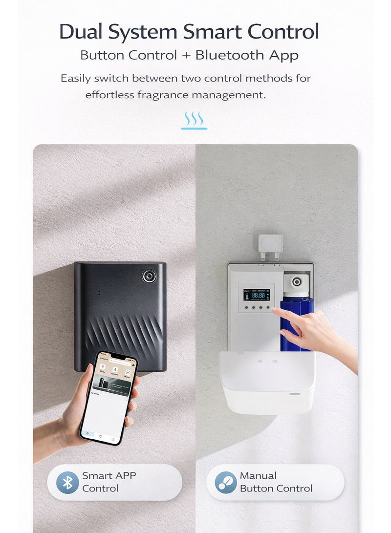 XVersion 360° Smart Air Freshener Diffuser Machine | Essential Oil Aroma Diffuser for Home, Hotel & Office | Bluetooth App Control | Large Room Scent Diffuser | White - Image 4
