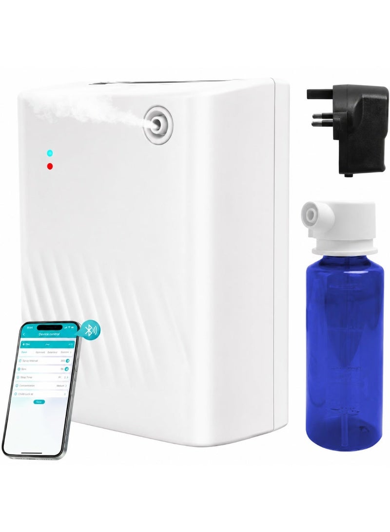 XVersion 360° Smart Air Freshener Diffuser Machine | Essential Oil Aroma Diffuser for Home, Hotel & Office | Bluetooth App Control | Large Room Scent Diffuser | White - Image 1