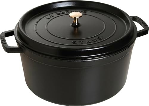 Staub 1103425 Black Cast Iron 13.25 Qt. Round Cocotte - Image 1