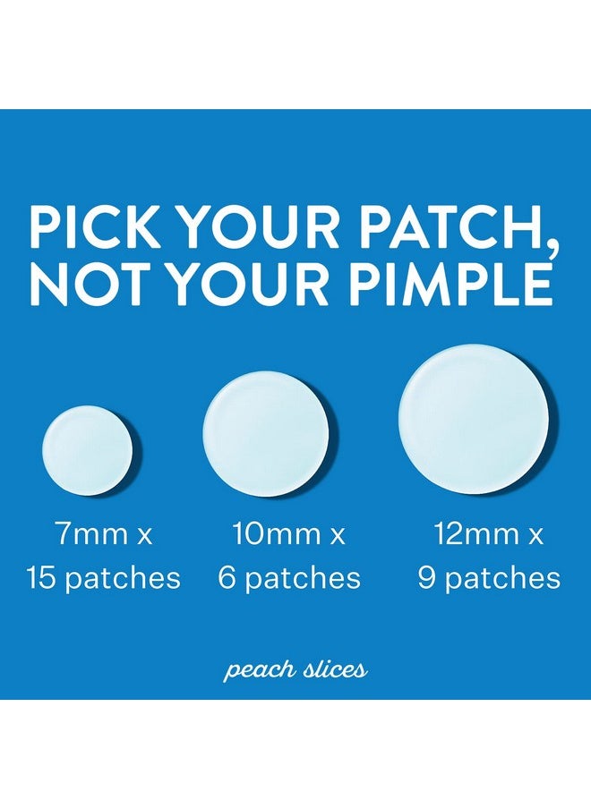 Peach Slices Acne Spot Dots Hydrocolloid Acne Patches For Zits Blemishes & Breakouts Vegan Crueltyfree Pimple Patches Facial Skin Care Products 3 Sizes (7Mm 10Mm & 12Mm) 30 Ct  - Image 3