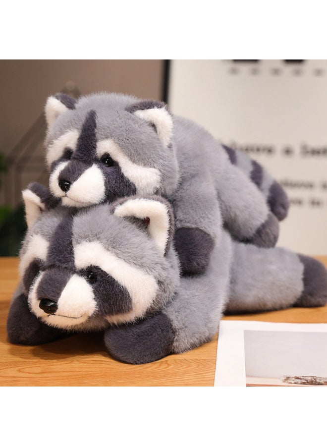 Simulation Little Rac Doll Plush Toy Lie-prone Little Panda Little Fox Rag Doll Zoo Gift Doll-Specifications:30cm 0.3kg-Color:Brown Red Panda - Image 3