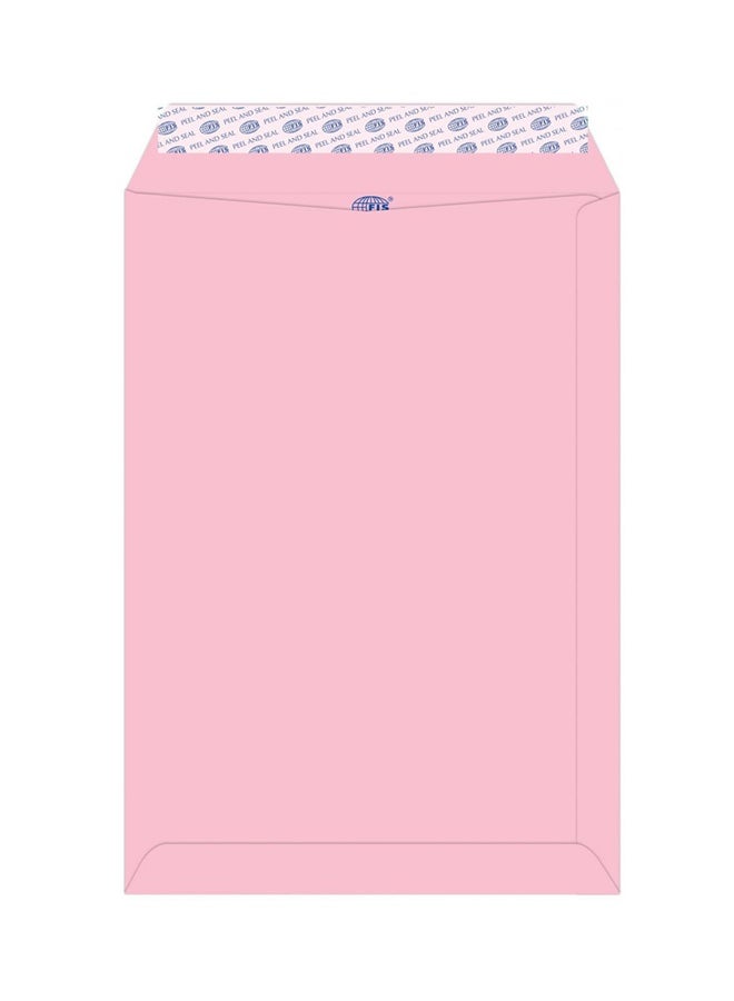 FIS Color Envelopes, Peel & Seal, C4 (324 x 229 mm), Pink, 80 GSM, 50 Count - Image 2