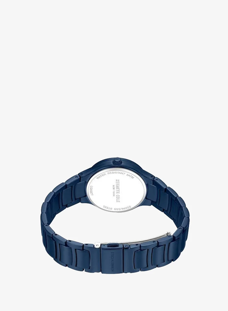 Kenneth Cole New York blue Monroe Blue Mother-of-pearl Dial Stainless Steel Bracelet Analog Watch for Women - 34mm for Women | Best Price UAE