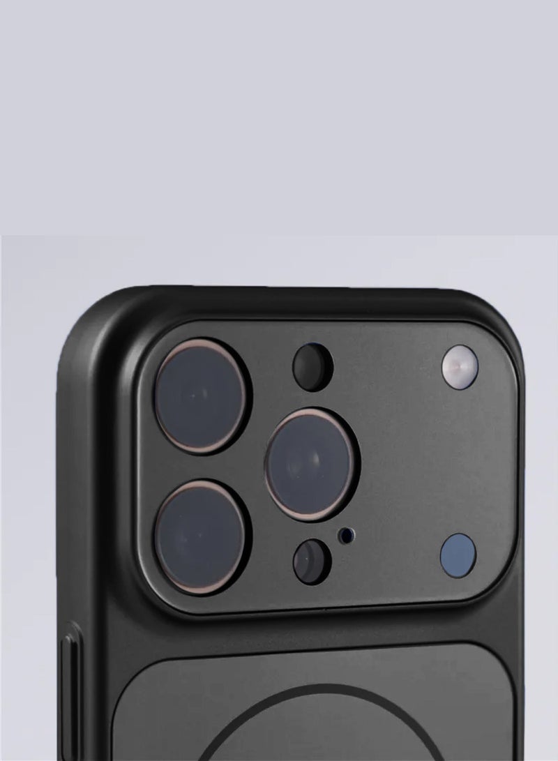 Wtech Apple iPhone 16 Pro 2024 Premium Magsafe Matte Silicone Material Shockproof with Anti-fingerprint Finish Case Cover (MCRPSN) - Black - Image 2