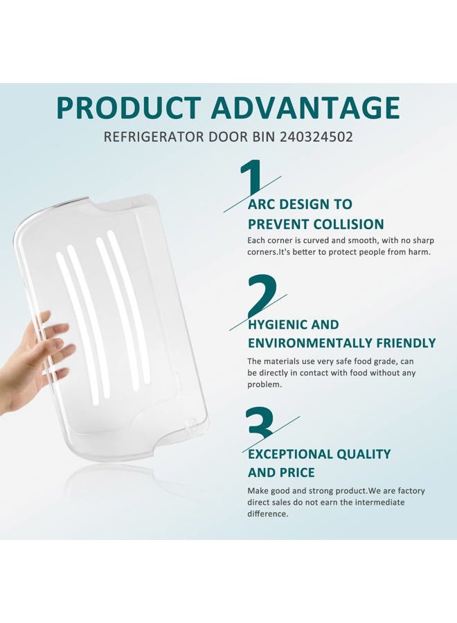 MIFLUS 240324502 Frigid-aire Refrigerator Door Bin Compatible with cro-sley,frigi-daire,ken-more Replace 844402,AP2549806,PS429767,EAP429767,LFSS2312TE0,LFSS2312TF0 -2Packs - Image 4
