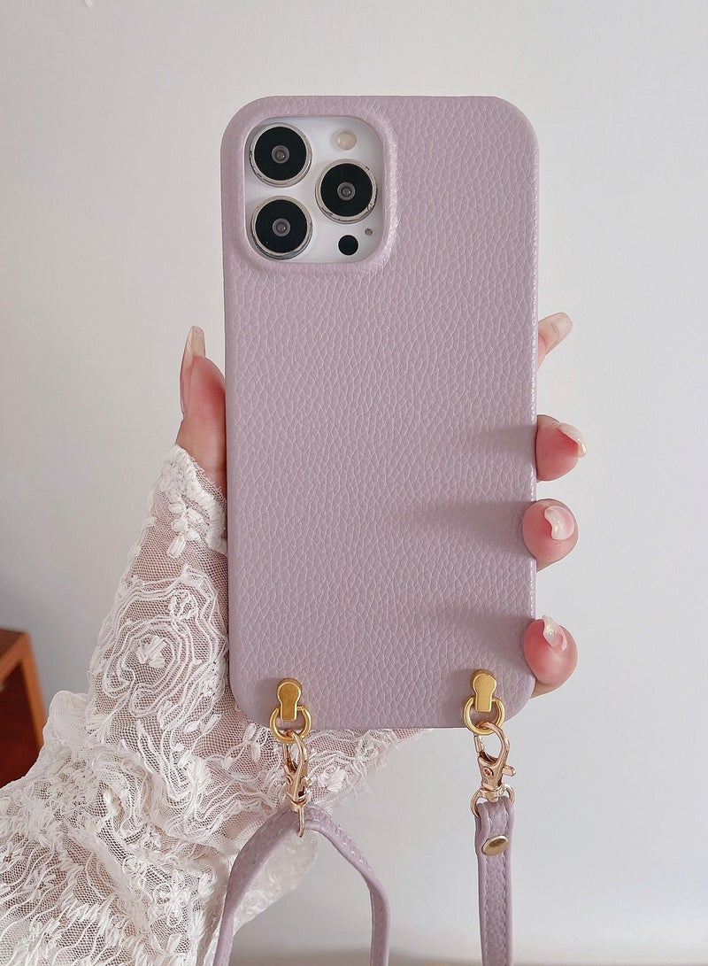 Suteni Back Cover Lychee Leather Phone Case for iPhone