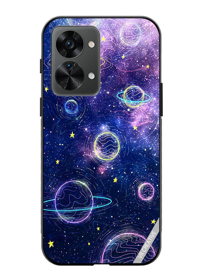 VR CREATIVE - Protective Case Cover For OnePlus Nord 2T Galaxy Design Multicolour - Image 1