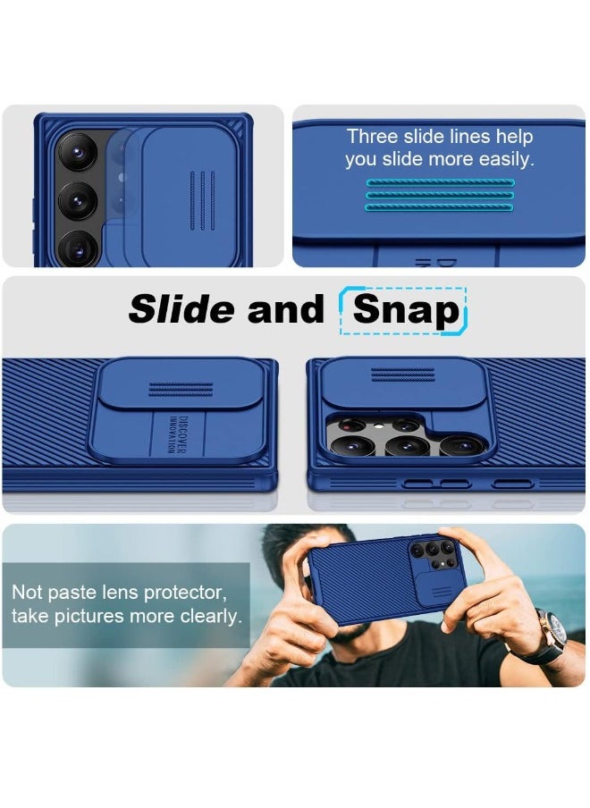 Nillkin - Samsung Galaxy S24 Ultra Case, Slide Camera Case Design, 360° Full Body Coverage Shockproof Phone Cover, Anti-Fall Anti-Scratch Anti-fingerprint Protective Case for Samsung Galaxy S24 Ultra 5G, Blue - Image 1