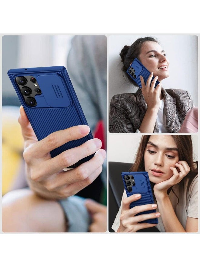Nillkin - Samsung Galaxy S24 Ultra Case, Slide Camera Case Design, 360° Full Body Coverage Shockproof Phone Cover, Anti-Fall Anti-Scratch Anti-fingerprint Protective Case for Samsung Galaxy S24 Ultra 5G, Blue - Image 1