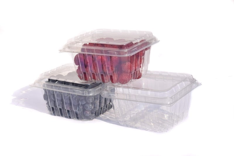 JA Kitchens 35 PACK - Plastic Berry Basket/Produce Containers - Pint Size for Blueberries  Raspberries  Strawberries - Image 1