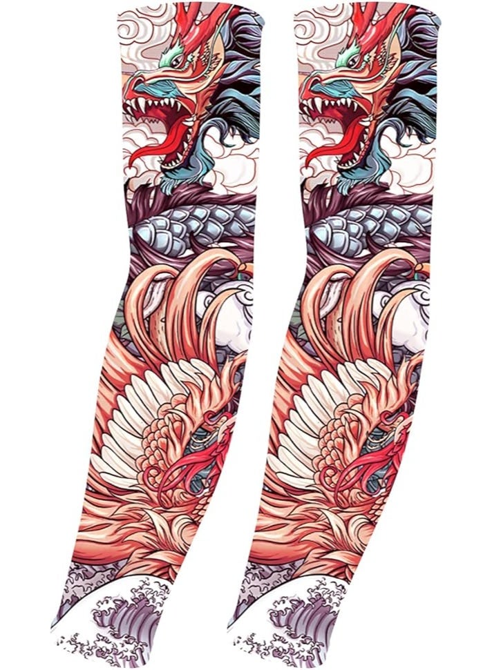 Showday UV Sun Protection Arm Sleeves for Men & Women-UPF 50+ Sports Compression Cooling Sleeve-Unique TATTOO SLEEVE Gift - Image 1