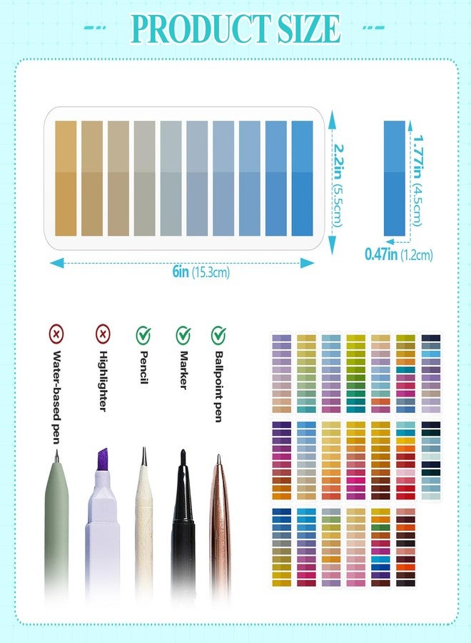 ReliThick 4000 Pcs Annotation tabs Sticky Tabs for Books Transparent Sticky Notes 20 Multicolor Writable Page Markers Book Flags Strip for Annotating Reading Supplies Bookish Gift - Image 2