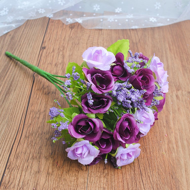 Generic Artificial Mini Rose Buds Home Decor F29 Purple 
