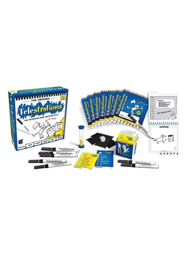 USAopoly - Telestrations Original 8 Player ; Family Board Game ; A Fun Family Game For Kids And Adults ; Family Game Night Just Got Better ; The Telephone Game Sketched Out ; Ages 12+ - Image 1