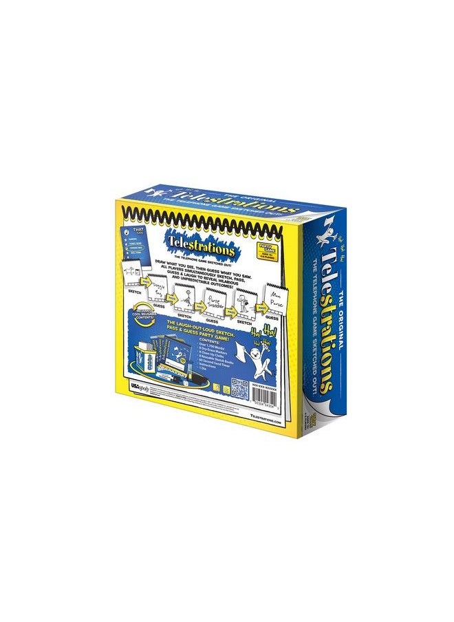USAopoly - Telestrations Original 8 Player ; Family Board Game ; A Fun Family Game For Kids And Adults ; Family Game Night Just Got Better ; The Telephone Game Sketched Out ; Ages 12+ - Image 1