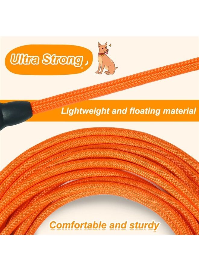 Long Dog Leash, 32FT Floating Long Leash for Dog Training, Lightweight Check Cord Rope Leash for Outdoor, Hiking, Swimming, Beach and Lake