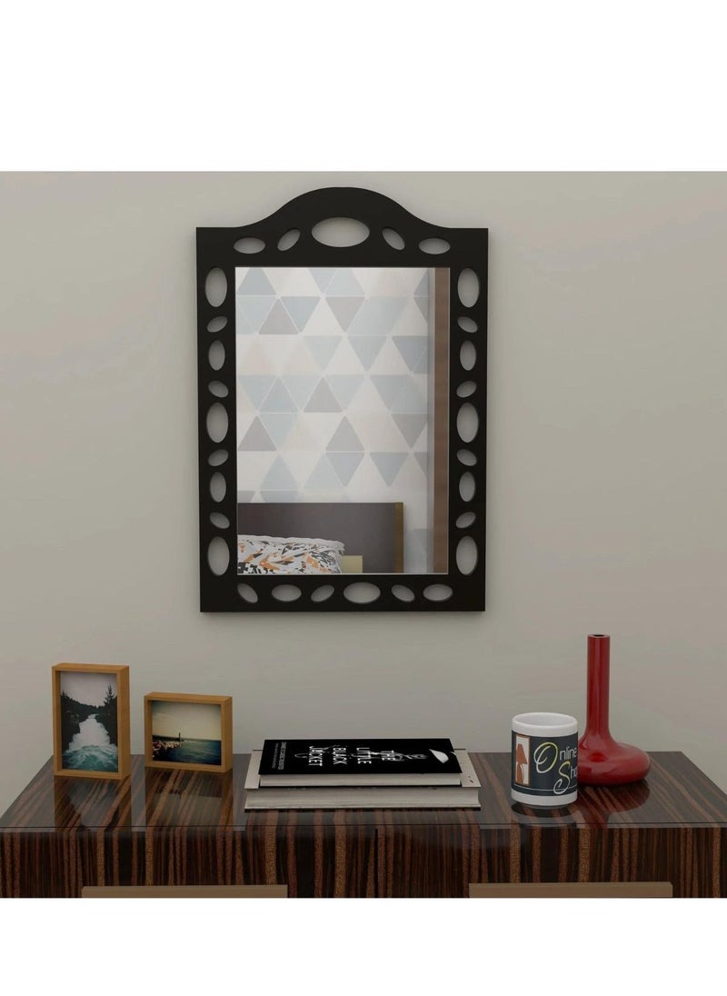 Wooden Twist Big Wooden Wall Mirror, Dressing Bathroom Vanity Mirror  - Image 1