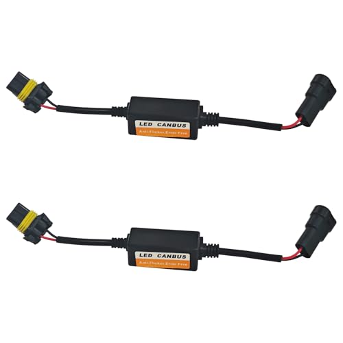 Eponcia Car LED CAN Bus Decoder 9005 Load Resistor Turn Signal Harness Adapter AntiFlicker Error Decoder Resistor Universal for LED Headlight Tail Light Conversion Kit 90059006 2PCS - Image 1