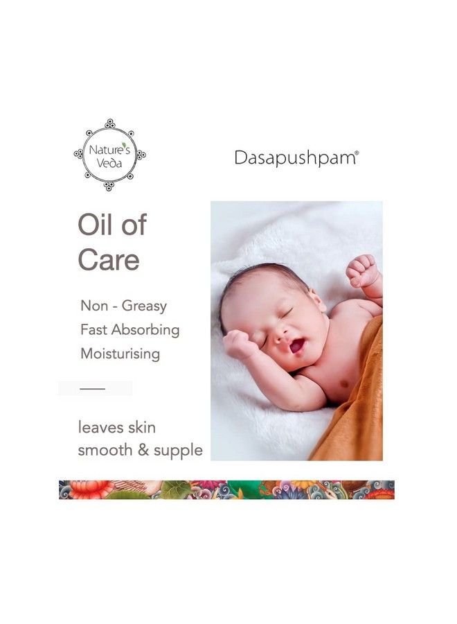 Nature's Veda Ayurvedic Dasapushpam Baby Coconut Massage Oil Promotes Baby Growth; Nonsticky ; Coconut Oil ; 200 Ml  - Image 5