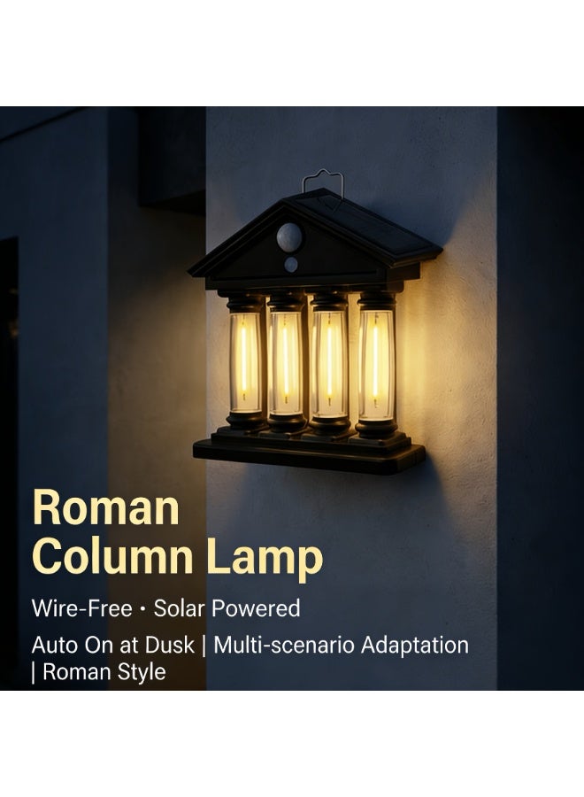 Solar-powered Roman column lamp - Image 5