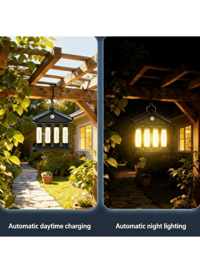 Solar-powered Roman column lamp - Image 4