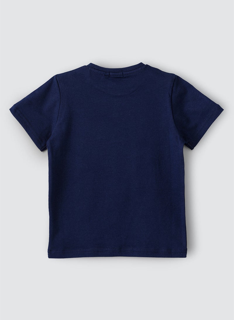 JAM Round neck s/slv knit t-shirt with print at front - Image 2