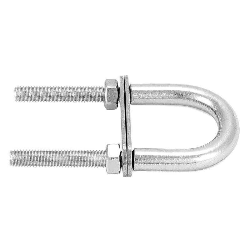 U Bolt, Stainless Steel Screws U Clamp Bolt Round U Bolt with Nuts and Plates U Pipe Clamps for Boat Trailer Tube for Fastening4 Pack - Image 3