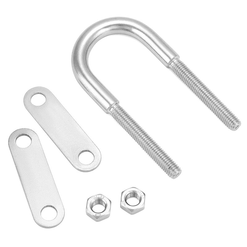 U Bolt, Stainless Steel Screws U Clamp Bolt Round U Bolt with Nuts and Plates U Pipe Clamps for Boat Trailer Tube for Fastening4 Pack - Image 4