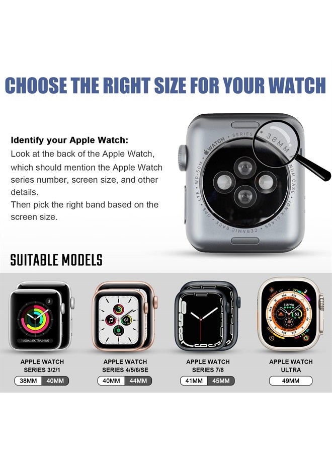 Ritche Nylon Rugged Apple Watch Band Compatible with Apple Ultra Watch Band Apple Watch 38mm 40mm 41mm, Adjustable Tactical Apple Watch Band Men for Apple Watch Band for Series 8/7/6/5/4/3/2/1 SE Blac - Image 3