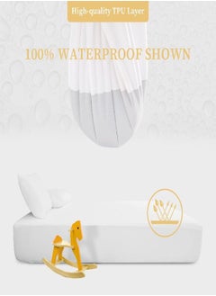 Safe and Sound Safe and Sound 2 Pack Queen Mattress Protector, Premium 100% Waterproof Mattress Cover, Noiseless Breathable Soft, Fitted Deep Pocket 8-21 Inch Bed Cover, Vinyl Free  - Image 2