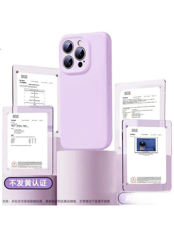 Divi Divi Liquid Silicone Phone Case For Iphone 12 Pro Max, Full Protection Skin-Friendly Cover With Lens Protection, Ultra Thin Anti-Drop Anti-Scratch Case For Men And Women, Purple - Image 3