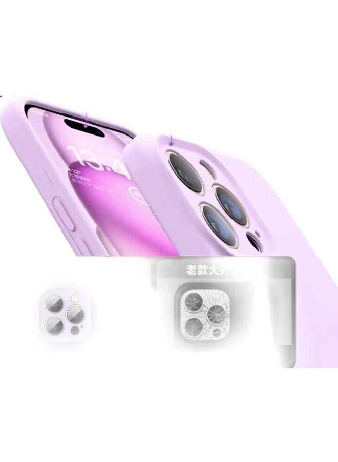 Divi Divi Liquid Silicone Phone Case For Iphone 12 Pro Max, Full Protection Skin-Friendly Cover With Lens Protection, Ultra Thin Anti-Drop Anti-Scratch Case For Men And Women, Purple - Image 2