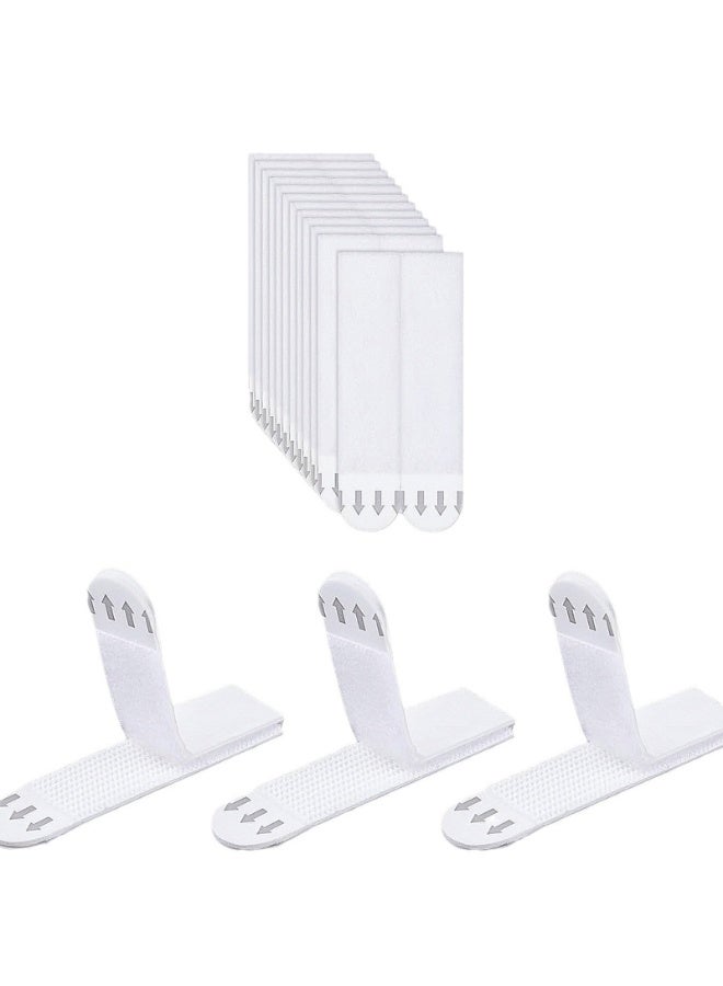 12-Pair Removable Picture Hanging Strips Double Sided Adhesive Fastener Tape - Image 1