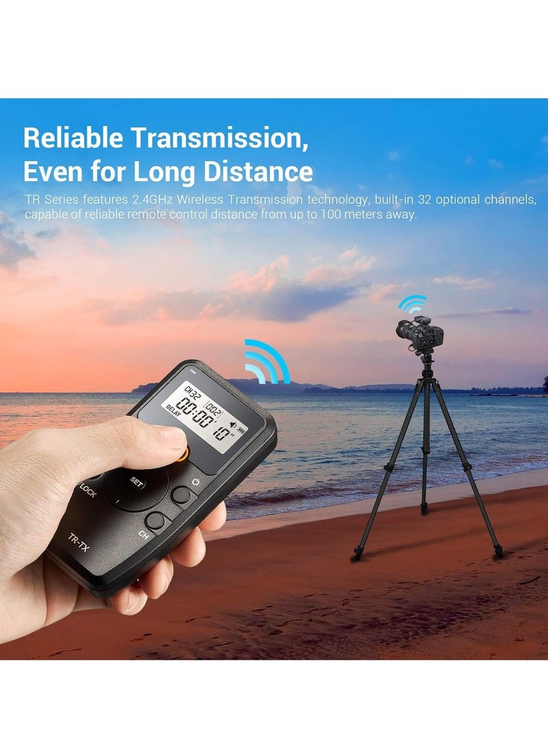 TR-S2 Remote Shutter Release for Sony, Wireless Shutter Release Intervalometer Compatible for Sony a7 a7m2 a7m3 a7S a7SII a7R a7RII a9 a9II a58 a6600 a6400 a6500 a6300 a6000 a5100 RX100M7