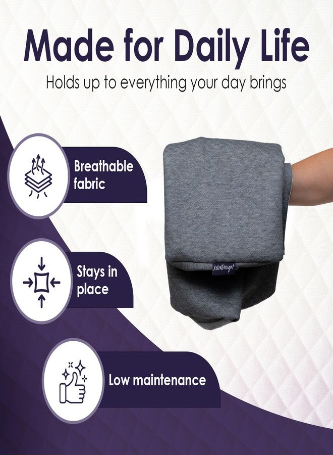 XetraDesign Pillow Wedge Cover - for Double Size - Premium Removable Cover | Perfect Custom Fit, Soft & Durable Fabric, Easy-On Zipper, Breathable, Protects Against Spills & Sweat - Grey - Image 5