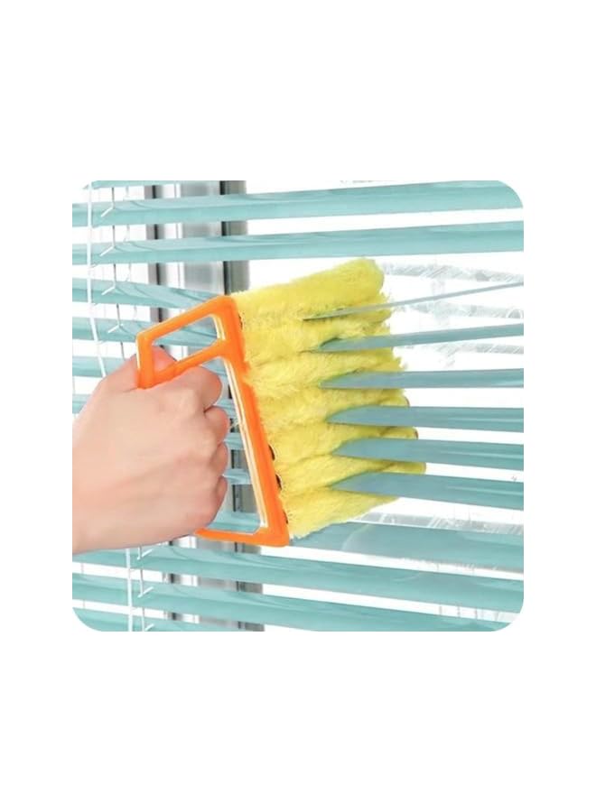 promass Window Venetian Blind Cleaner Duster Tool,7 Finger Blind Duster Brush,Shutter Cleaner Brushes,with 8 Removable and Washable Microfiber Sleeves Blinds Cleaning Brush Tool,Dust Cleaning Tools - Image 2