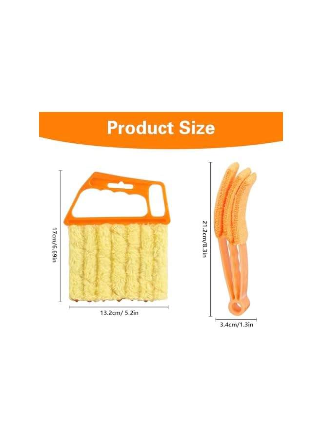 promass Window Venetian Blind Cleaner Duster Tool,7 Finger Blind Duster Brush,Shutter Cleaner Brushes,with 8 Removable and Washable Microfiber Sleeves Blinds Cleaning Brush Tool,Dust Cleaning Tools - Image 3