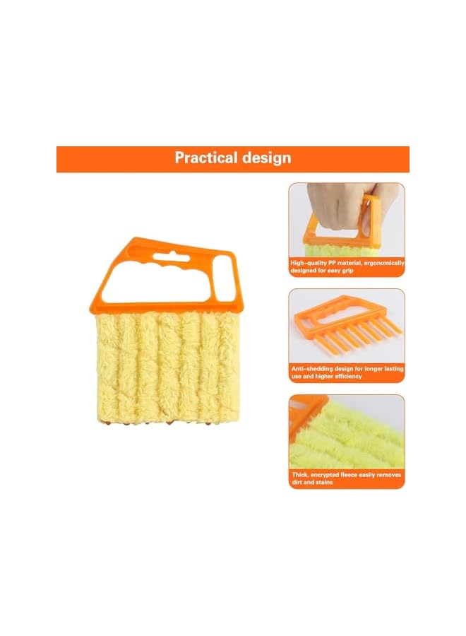promass Window Venetian Blind Cleaner Duster Tool,7 Finger Blind Duster Brush,Shutter Cleaner Brushes,with 8 Removable and Washable Microfiber Sleeves Blinds Cleaning Brush Tool,Dust Cleaning Tools - Image 5