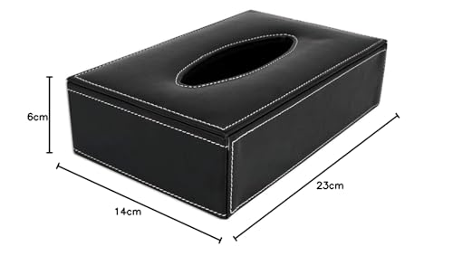 COI حامل صندوق المناديل الأسود COI | منظم مكتب المنزل للطاولة - Image 5