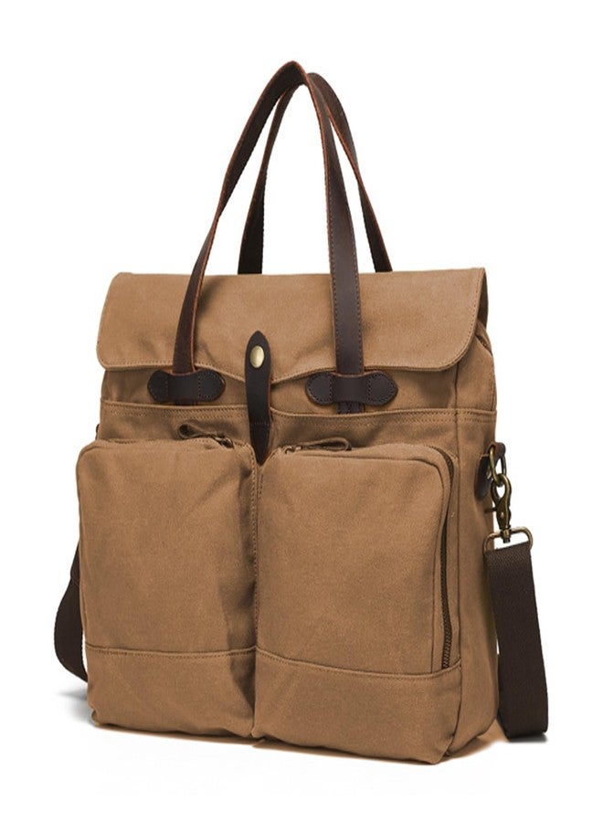 Handcuffs Canvas Vintage Shoulder Bag for Men & Women |Stylish Shoulder Satchel | Crossbody Messenger with Multiple Compartments for Daily Use (Beige) - Image 1