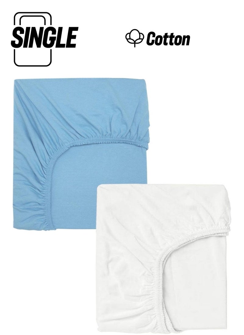 Cotenconcept 2 Pieces Cotton and Elastic 60 x 120 cm Combed Cotton Baby Sheet  - Image 1