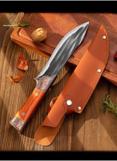 Sharp High Carbon Stainless Steel Boning Knife Meat Cutter Bone Razor Kitchen Knife With Leather Case