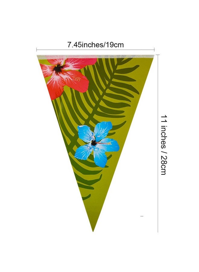 FEPITO 8 Pack Hawaiian Bunting Banner Luau Party Tropical Party Bunting Totally 24 Meters - Image 1