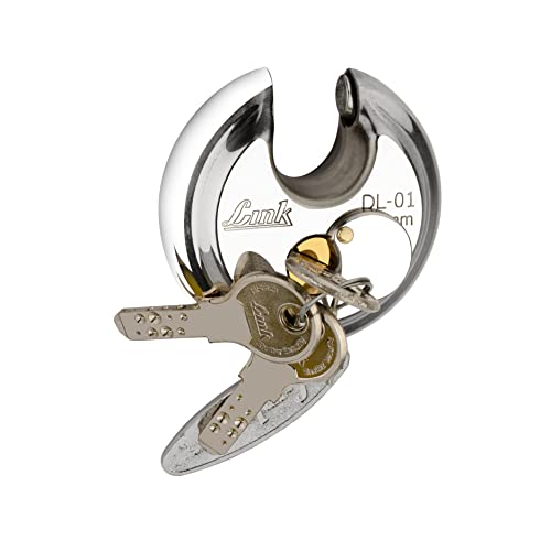 Link® Hi-Tech 70mm Round Padlocks 5Pcs-Set | Stainless Steel Body | Hardened Shackle | 3 Silver Keys with Hi-Tech Nickle | | Made in India| 3Kyes for Each Padlock - Image 2