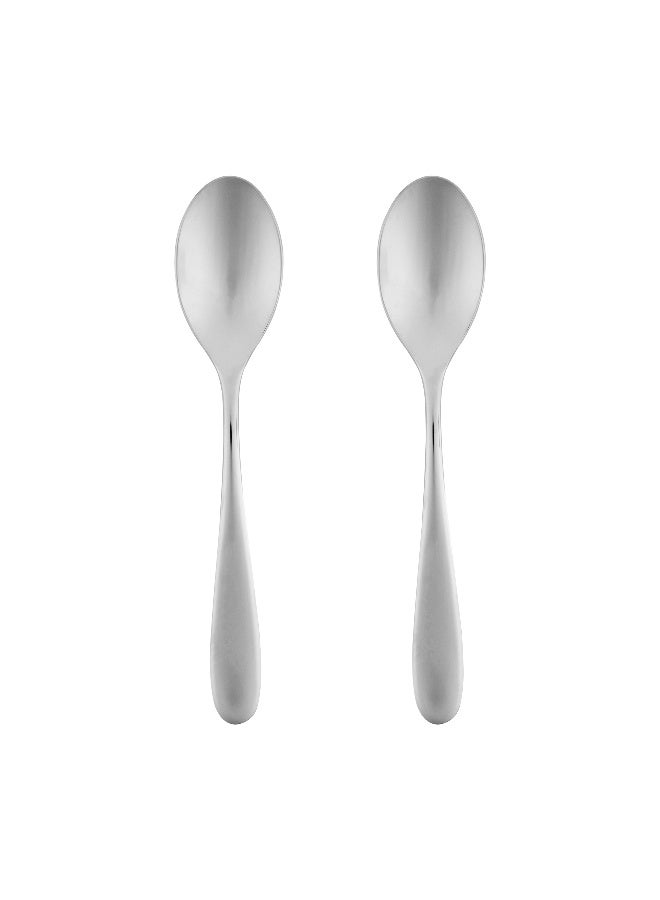 Restaurantware Sovereign 6.8 Inch Dessert Spoons, 2 Heavy-Duty Table Spoons - 18/10 Stainless Steel Tableware, Dishwashable, Sturdy Eating Spoons, Dinner Spoons, For Homes Or Restaurants - Image 1