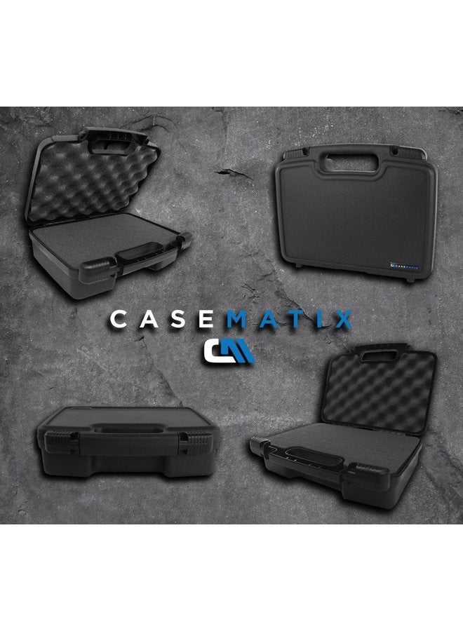 CASEMATIX 12" Customizable Foam Case for Portable Electronics - Hard Carrying Case with Pre-Diced Foam Interior for Use As Pico Projector Case, Microphone Case, Recorder Case and More - Image 2