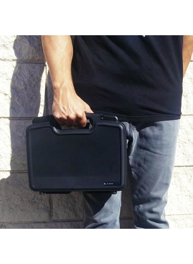 CASEMATIX 12" Customizable Foam Case for Portable Electronics - Hard Carrying Case with Pre-Diced Foam Interior for Use As Pico Projector Case, Microphone Case, Recorder Case and More - Image 3