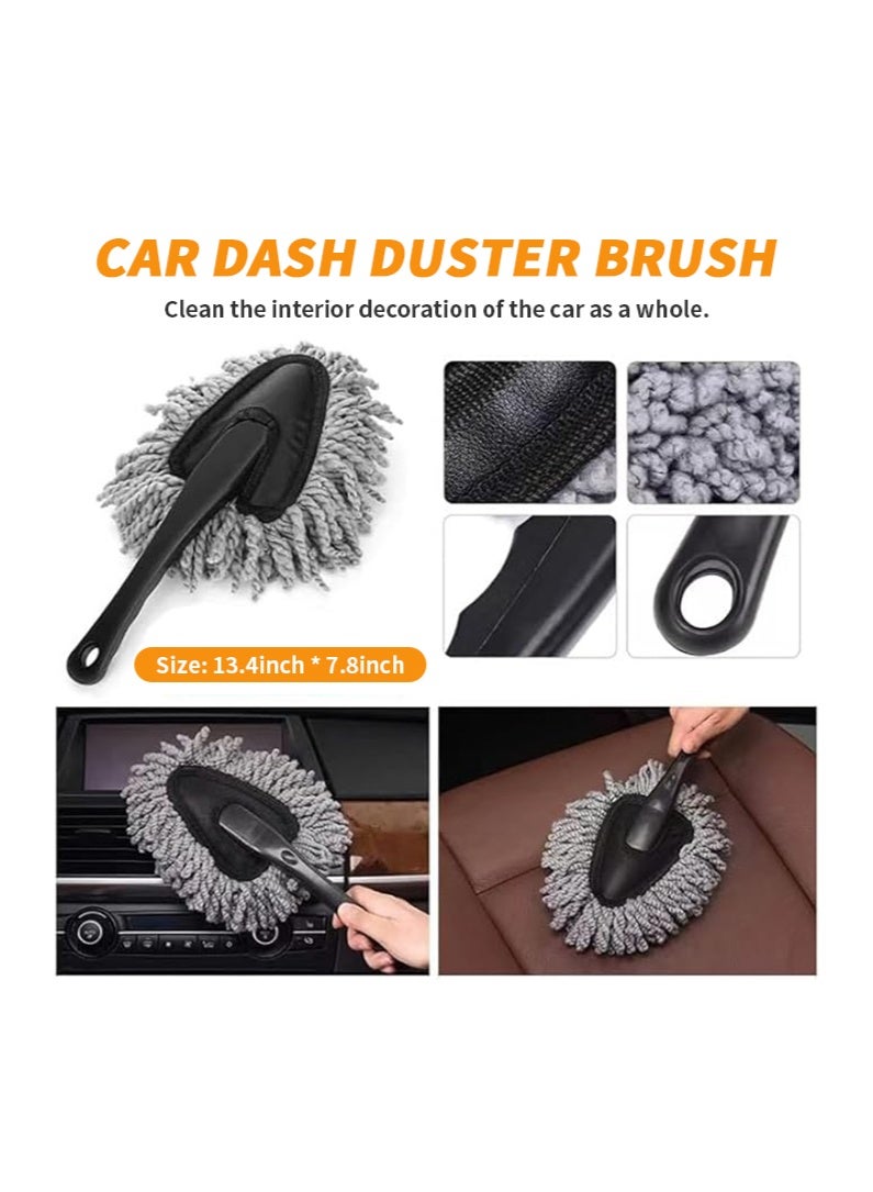 10 Pcs Car Wash Cleaning Kit, Car Cleaning Kit with Car Wash Gloves, Sponges, Towels, Wheel Brush, Duster, Complete Interior Car Care Kit - Image 5