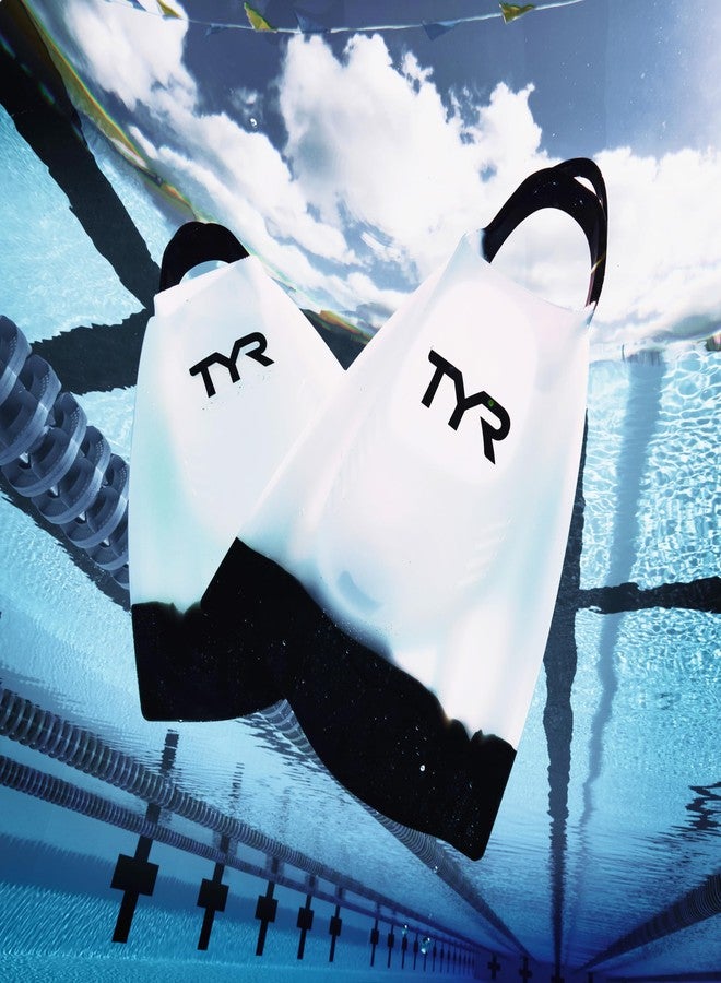 تي واي ار زعانف تدريب السباحة TYR Hydroblade، شفافة، كبيرة - Image 3